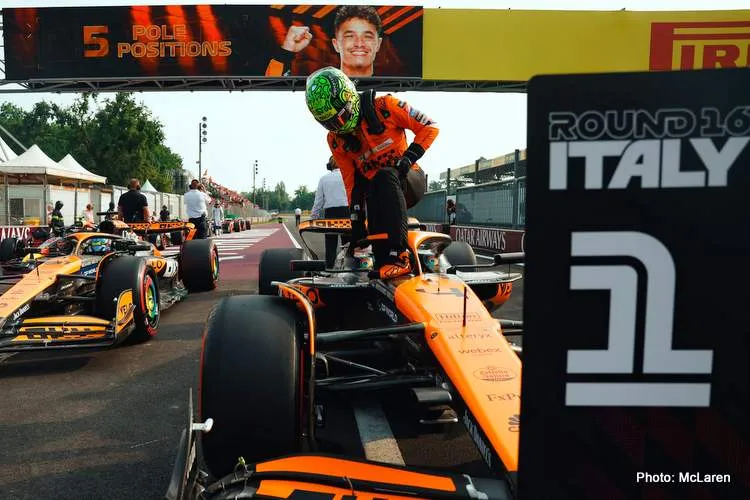 morris piastri mclaren f1 pole monza