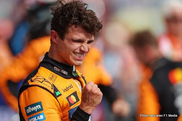 norris after winning hungary f1