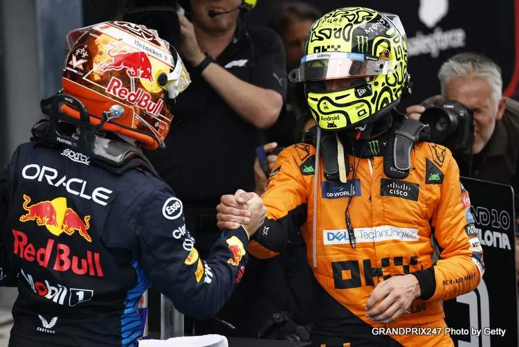 norris verstappen barcelona 2024