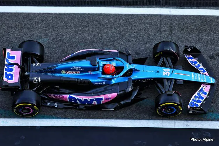 ocon abu dhabi post season test 2023