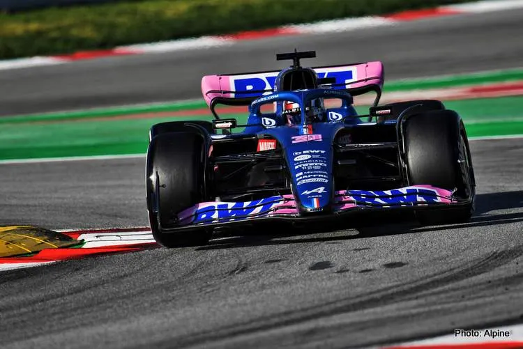 ocon alpine barcelona day2 2022
