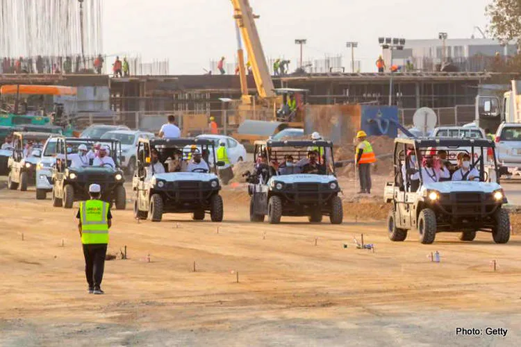 on track local media check progress of saudi f1 street