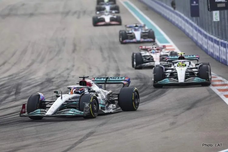 russell hamilton miami race 2022