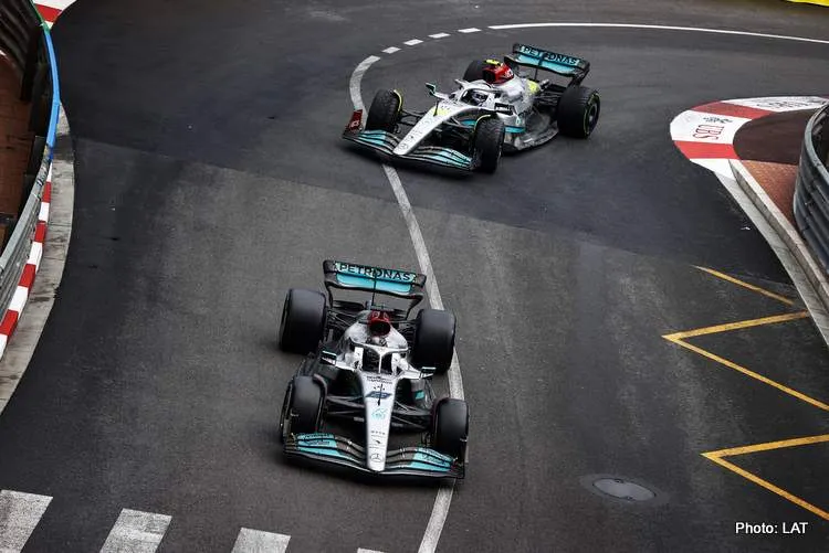 russell hamilton monaco race 2022
