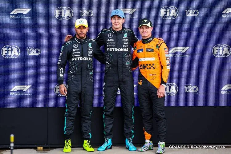 russell hamilton norris silverstone 2024