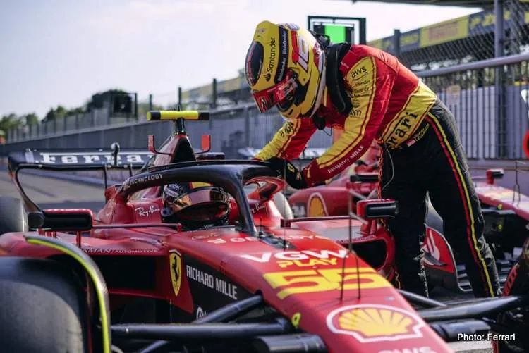 sainz leclerc ferrari f1 monza qualifying