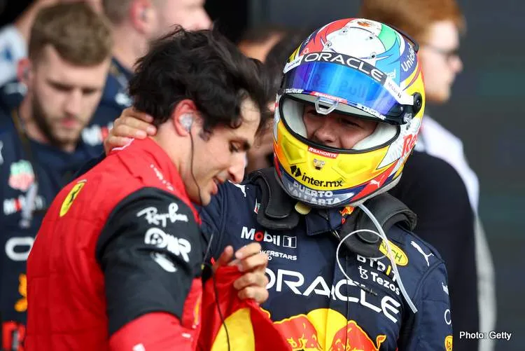 sainz perez silverstone 2022