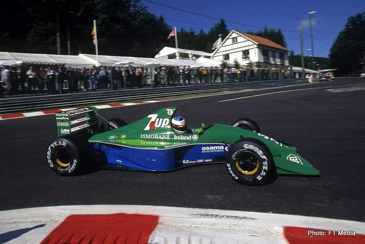 schumacher spa 1991 f1 debut