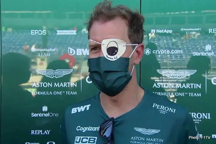 sebastian vettel eye patch