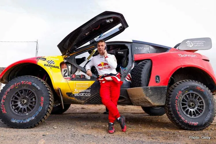 sebastien loeb with prodrive hunter