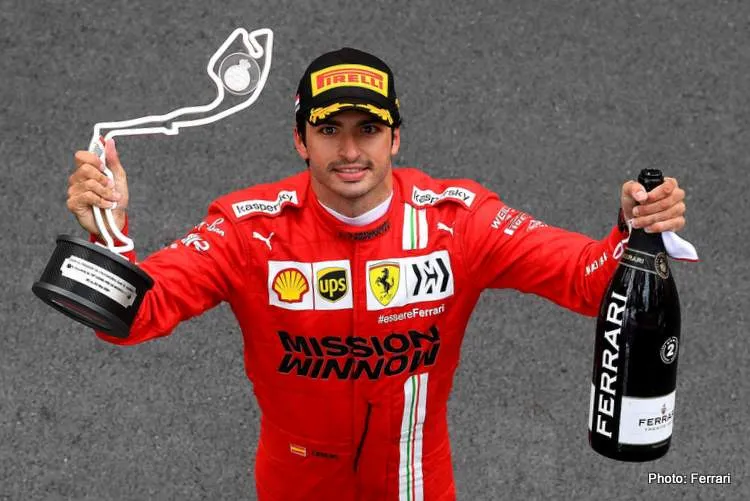 second place monaco carlos sainz ferrari 2021