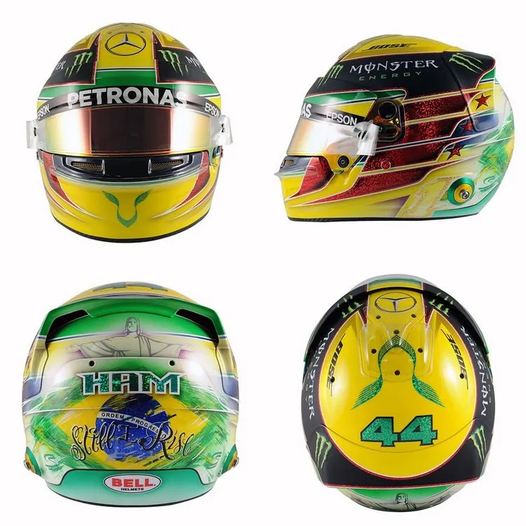 senna helmet hamilton