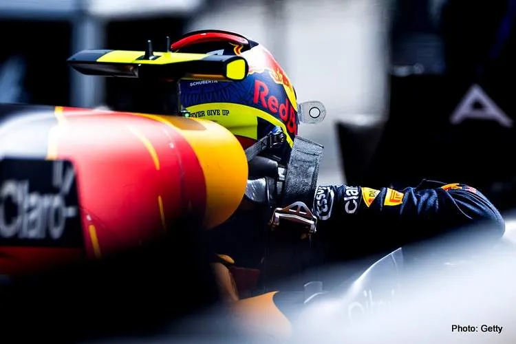 sergio perez helmet cockpit red bull