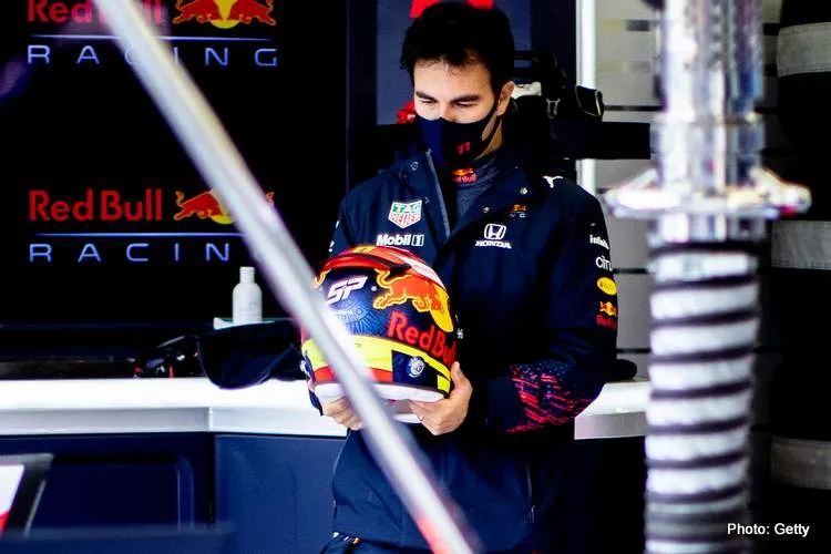 sergio perez helmet red bull 2021