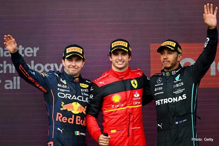 silverstone podium celebrations 2022