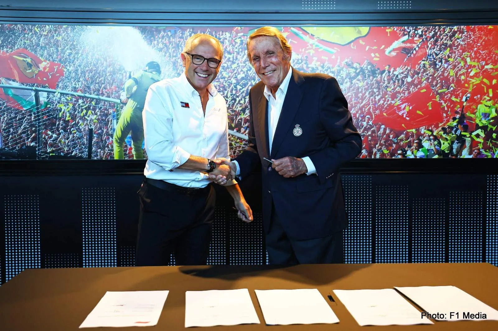 stefano domenicali with michel boeri