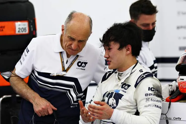 tost tsunoda bahrain testing 2022