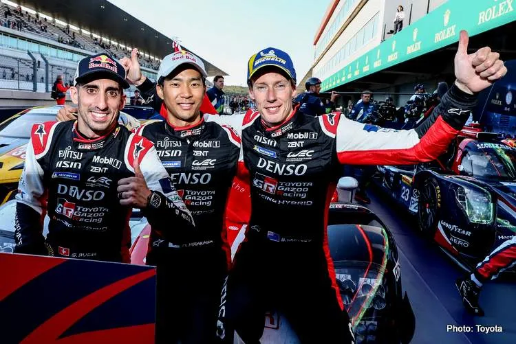 toyota gazoo racing winners buemi wec kobayashi hartley