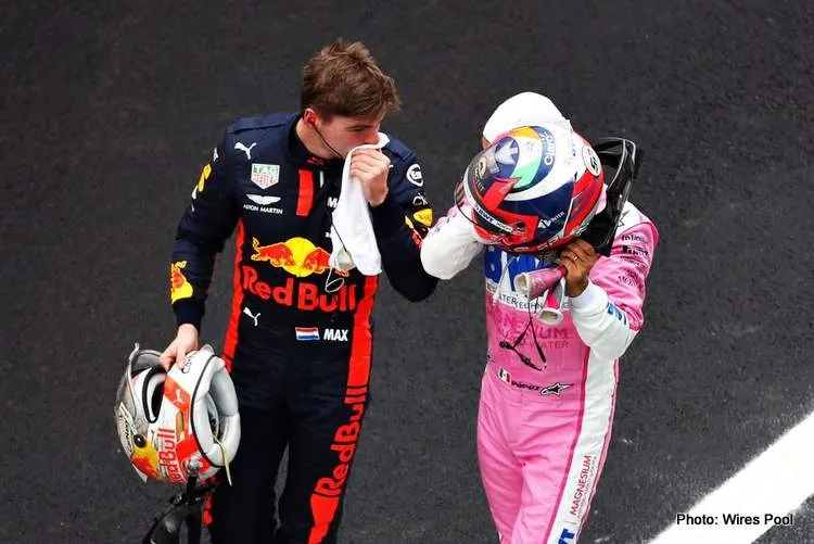 verstappen perez wires pool