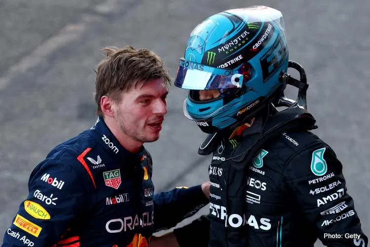 verstappen russell baku 2023