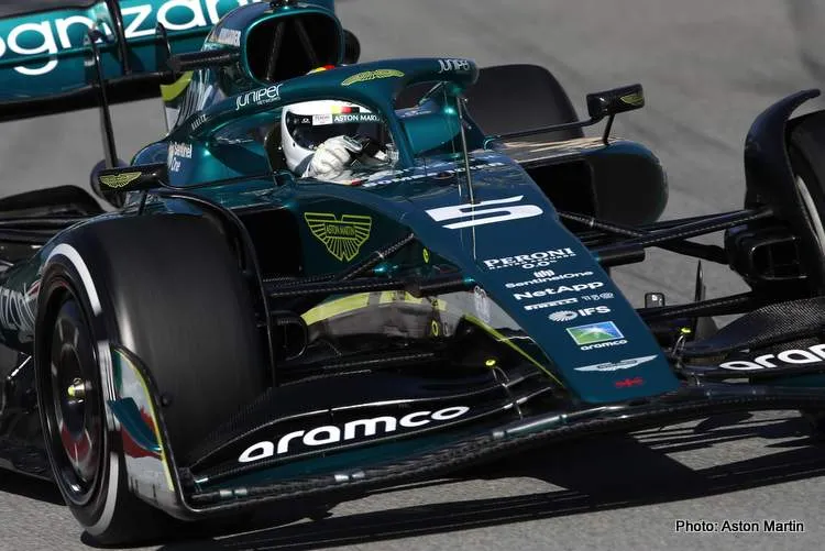 vettel amr22 barcelona test 3 2022