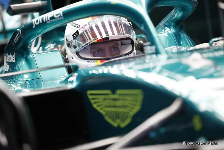 vettel barcelona testing 2022