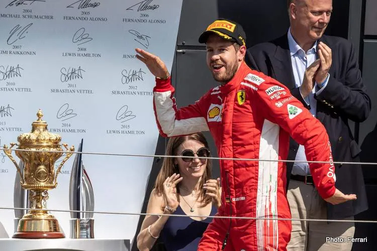 vettel ferrari photo podium