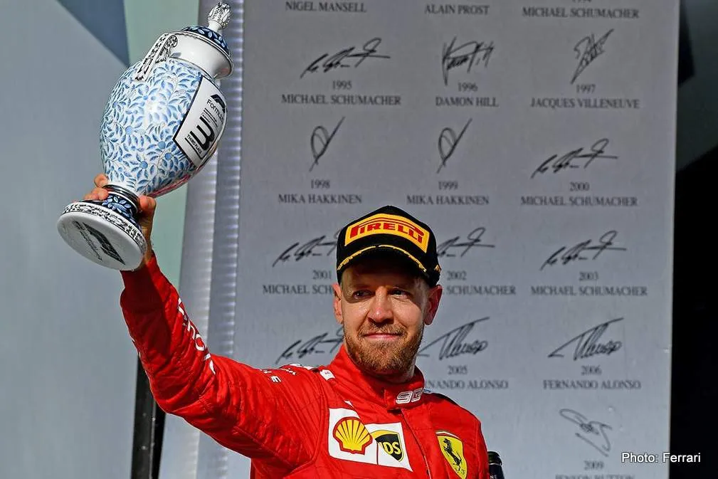 vettel hungary 2019 podium