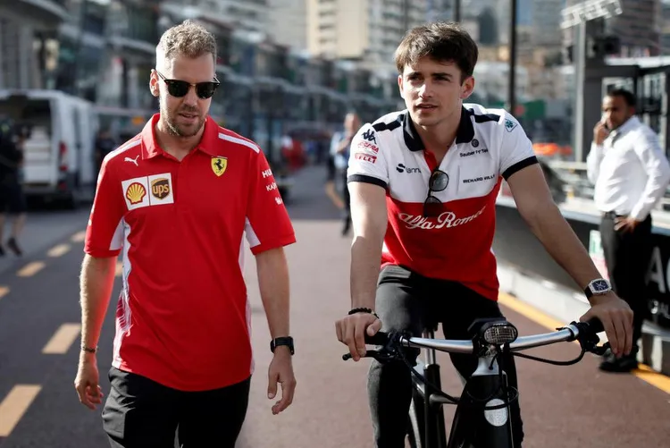 vettel leclerc ferrari photo