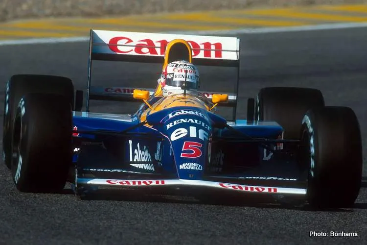 williams renault fw14b nigel mansell white 5 goodwood 06022019
