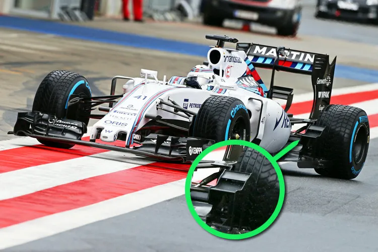 williams wolff illegal winglet austria test