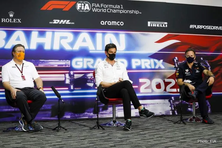wolff brown horner bahrain gp 2021 press conference photo