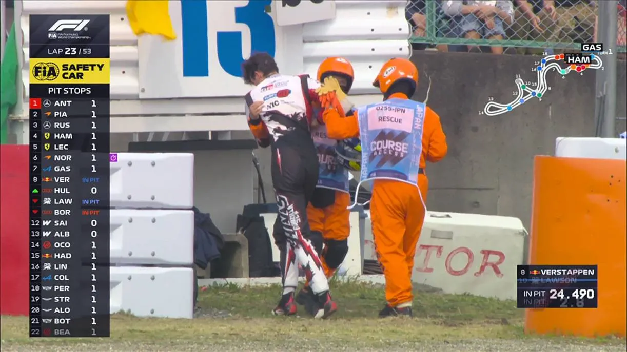 bearman crash suzuka f1