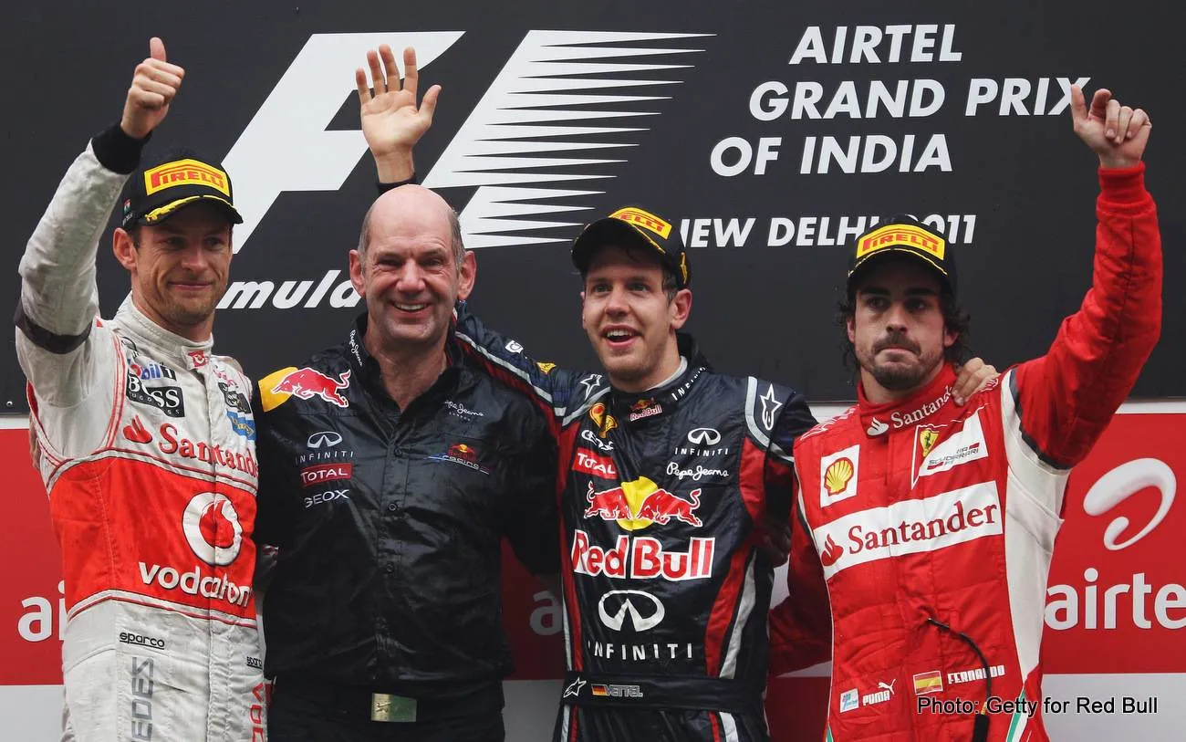 indian grand prix f1 alonso Button newey vettel