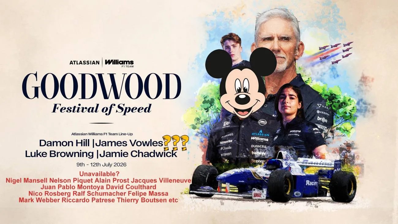 Atlassian Williams F1 Team_Goodwood (1)-001 vowles mickey mouse
