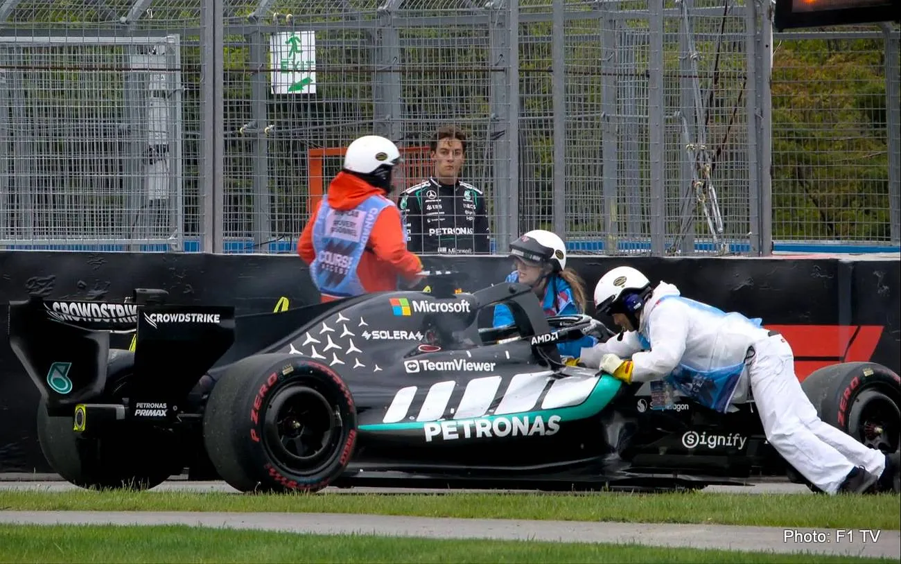 george russell dnf retires canadian grand prix f1 2026 montreal