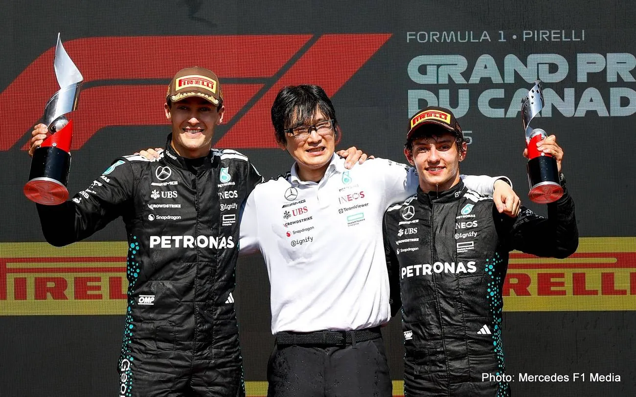 russell antonelli canadian grand prix f1 winners