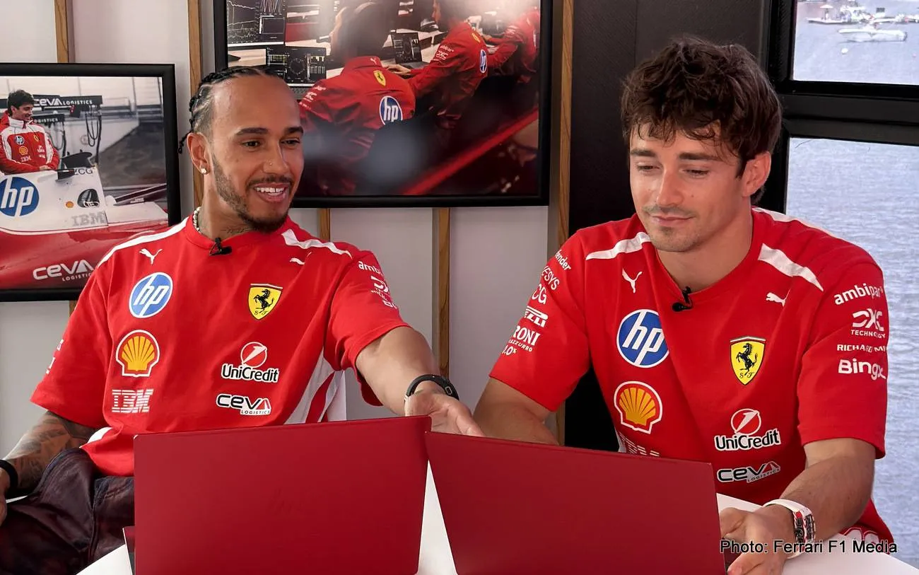 leclerc hamilton ferrari spanish gp