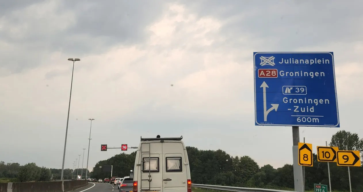a28 groningen zuid naar julianaplein vanaf haren