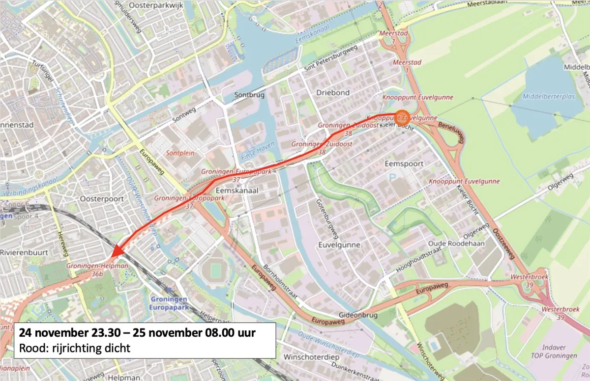 nachtafsluiting knooppunt euvelgunne n7 aanpak ring zuid