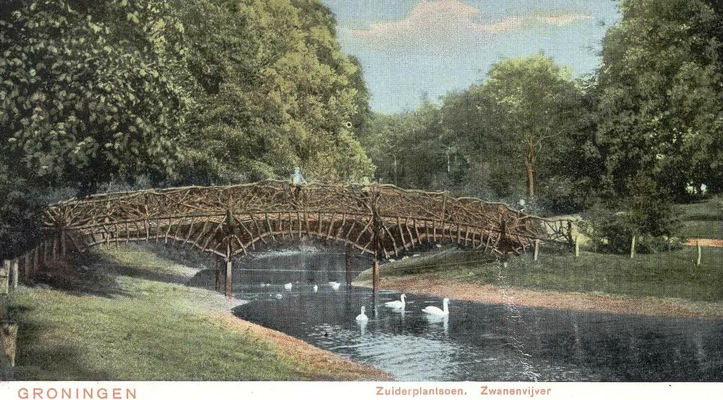 zuiderplantsoen brug ansichtkaart begin 20e eeuw publiek domein