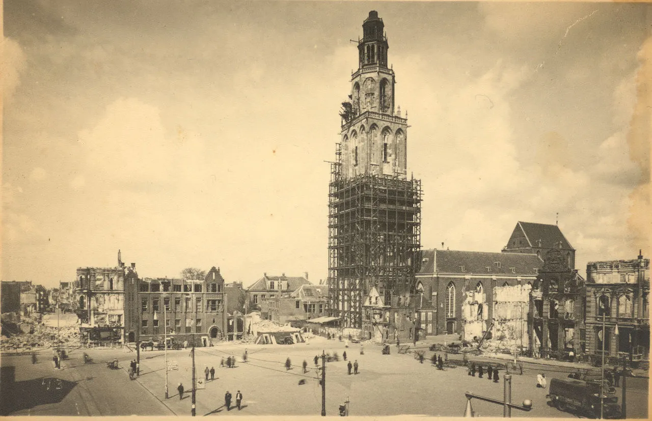 1280px groningen grote markt 1945