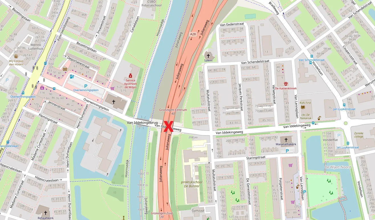 20221116 plattegrond van iddekingewegviaduct aanpak ring zuid
