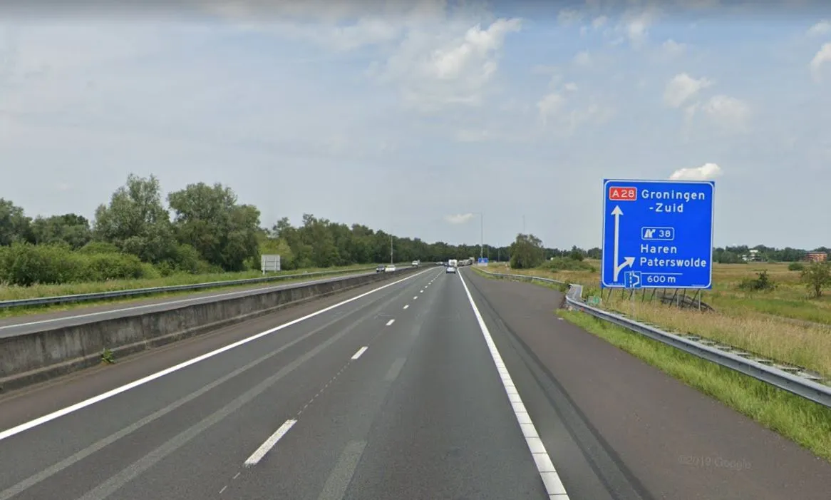 afslag 38 haren paterswolde richting groningen