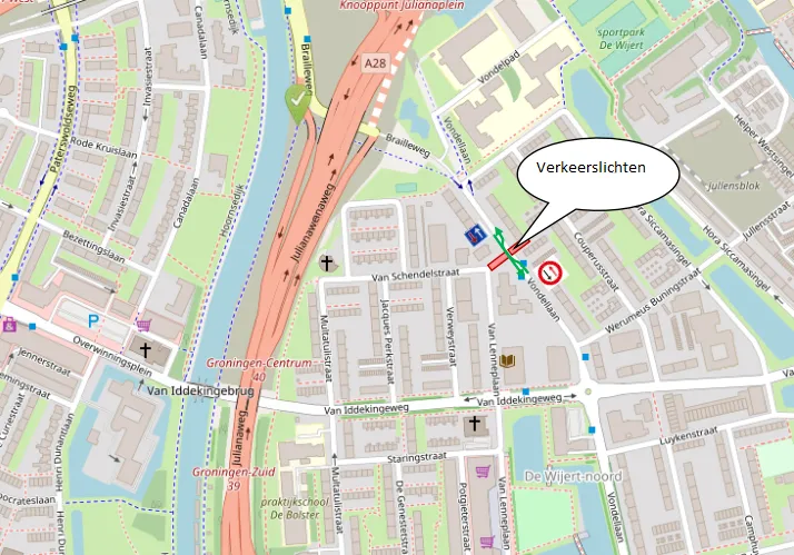 afsluiting schendelstraat 1 via aanpak ring zuid open streetmap