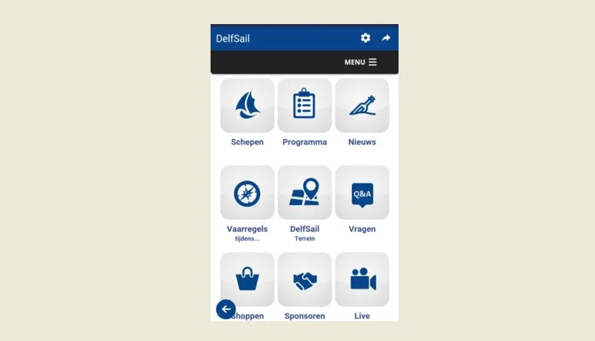 app communicatie delfsail 2016