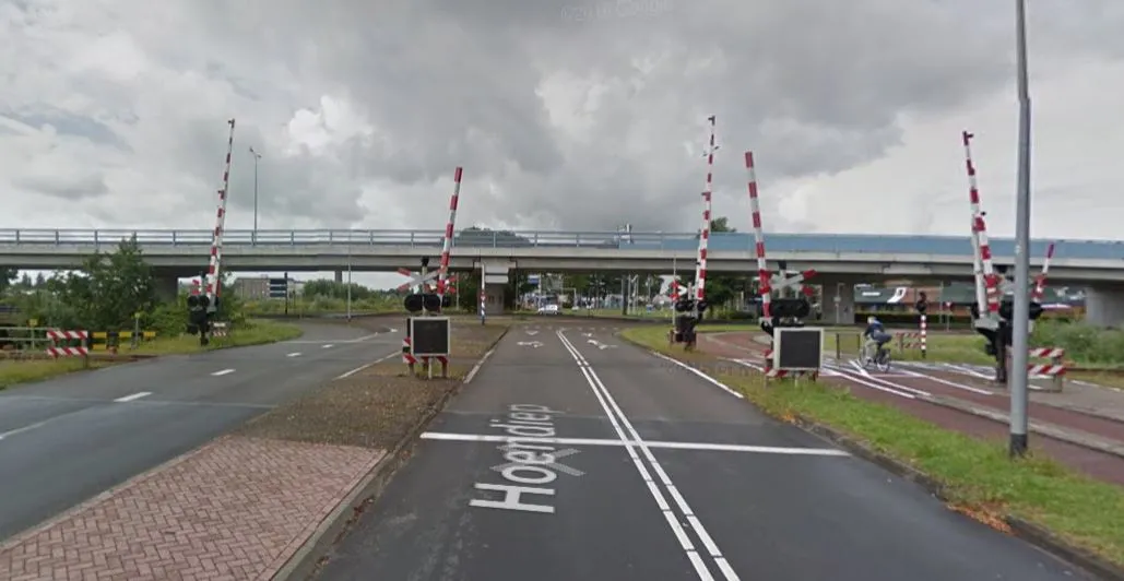 bewaakte overgang hoendiep