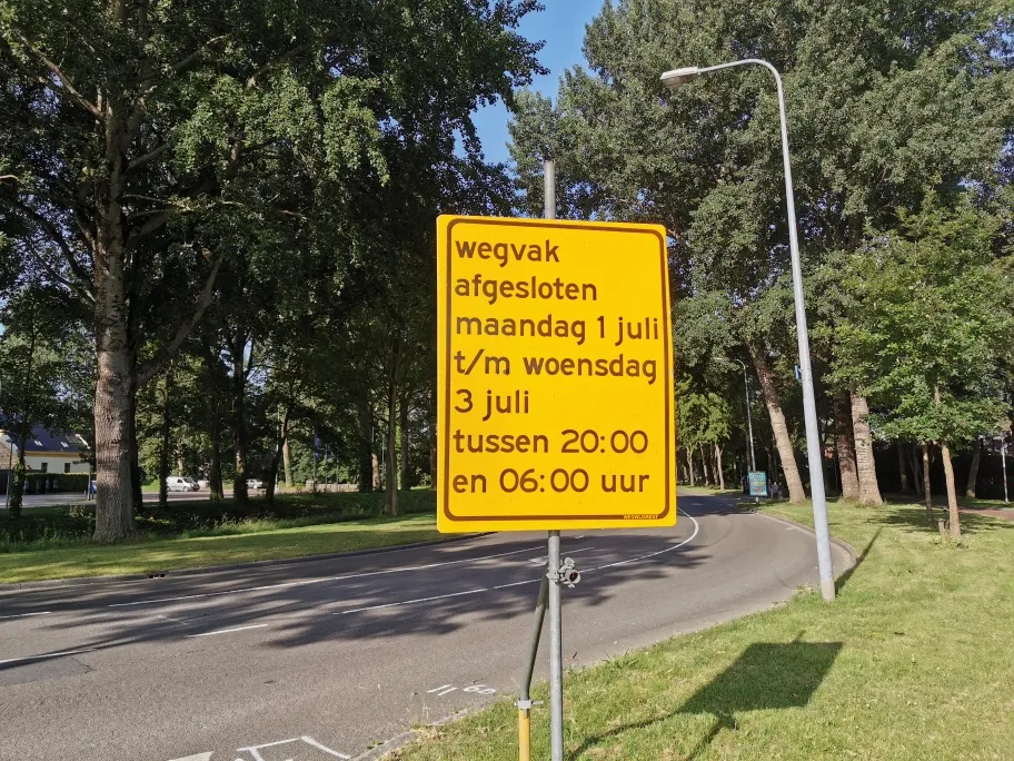 bord werkzaamheden lewenborg noorddijkerweg bakboordswal