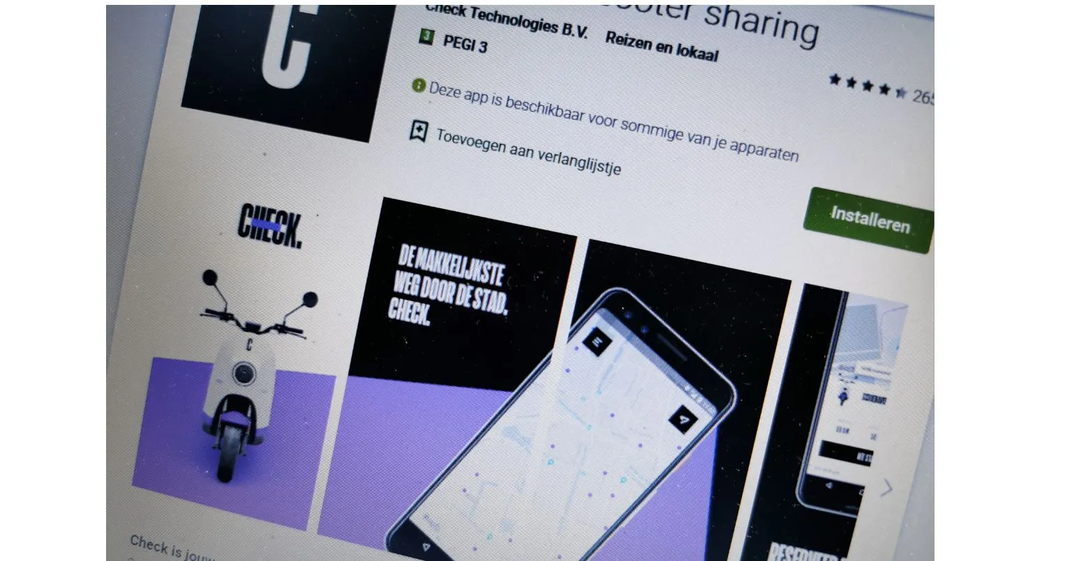 check app deelscooters eigen bewerking de redactie