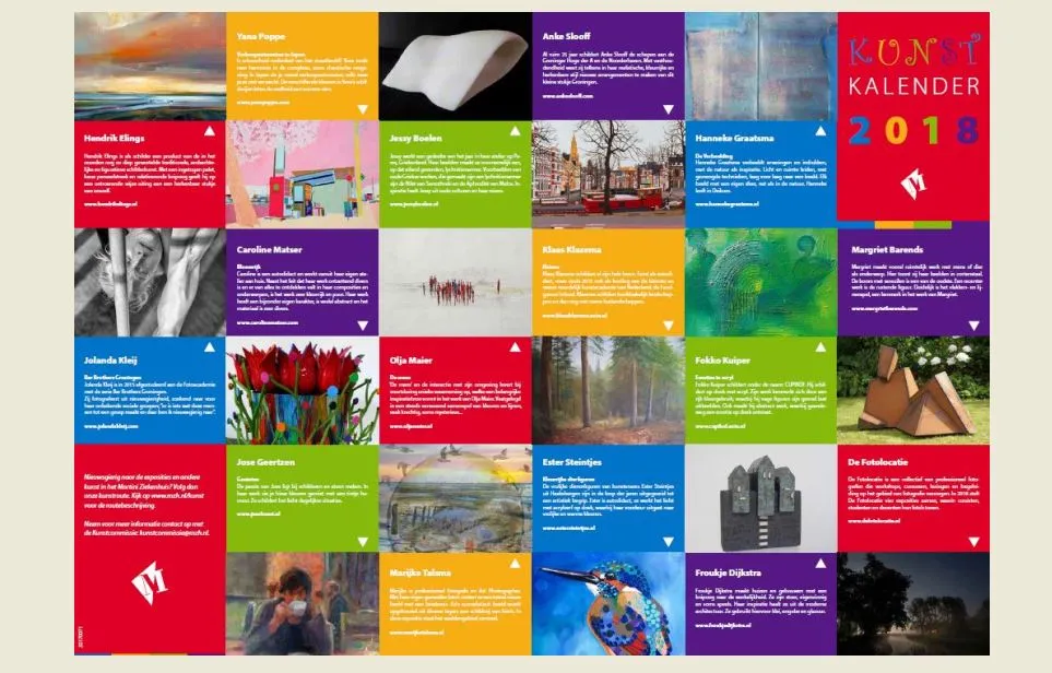de kunstkalender 2018 is tijdens de kunstmarkt gratis te verkrijgen afbeelding martini ziekenhuis1
